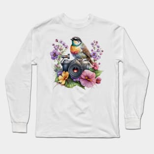 Spring Floral Camera Long Sleeve T-Shirt